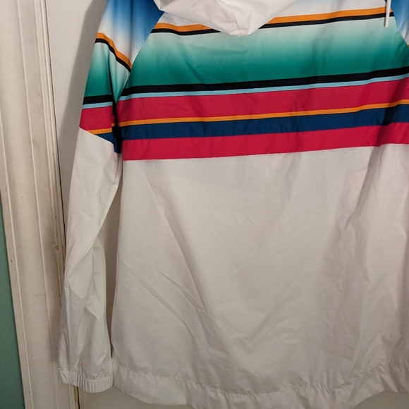 Fila Sports Windbreaker Jacket Retro 90's Y2K Style Colorful Hoodie Full Zip XL - Picture 11 of 14